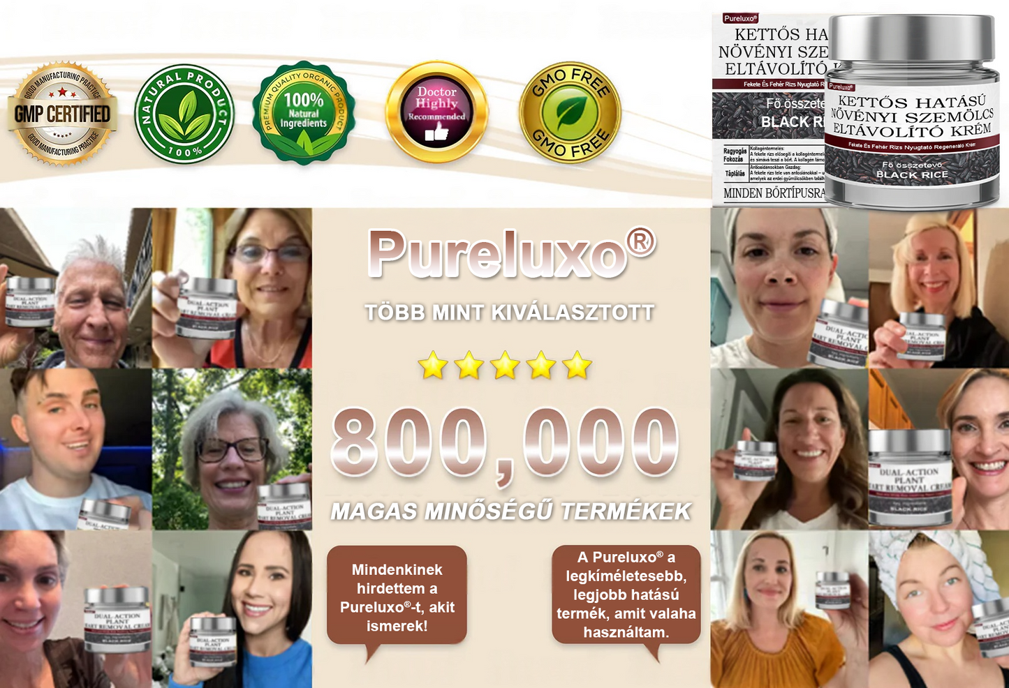 ✅ Healrize® Fekete Rizses Bőrregeneráló Krém 👨⚕️ (Szemölcsök, bőrkinövések, foltok és hiperpigmentáció kezelésére)✅✅✅✅