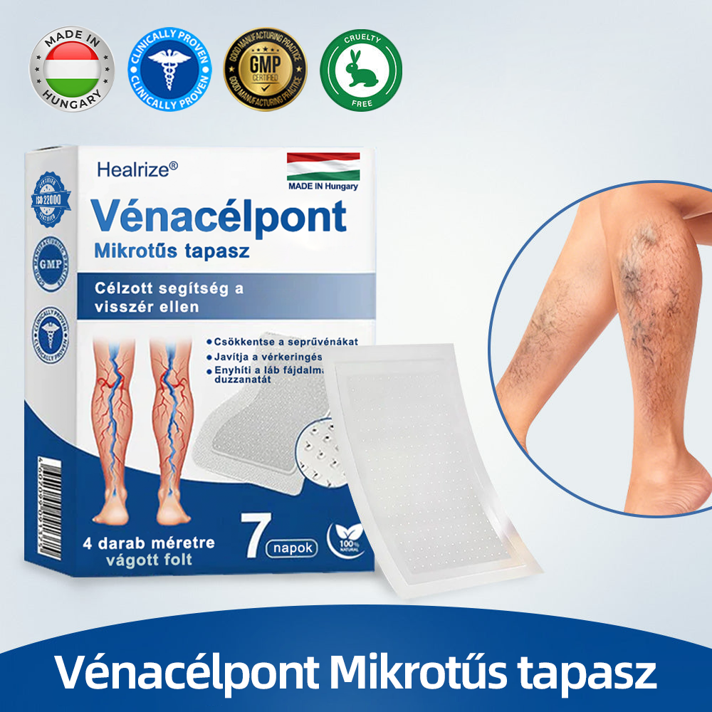 🇭🇺👨‍⚕️👍✅ Healrize® VeinTarget mikrotűs tapasz ⚡Azonnali enyhülés, hosszú távú eredmények