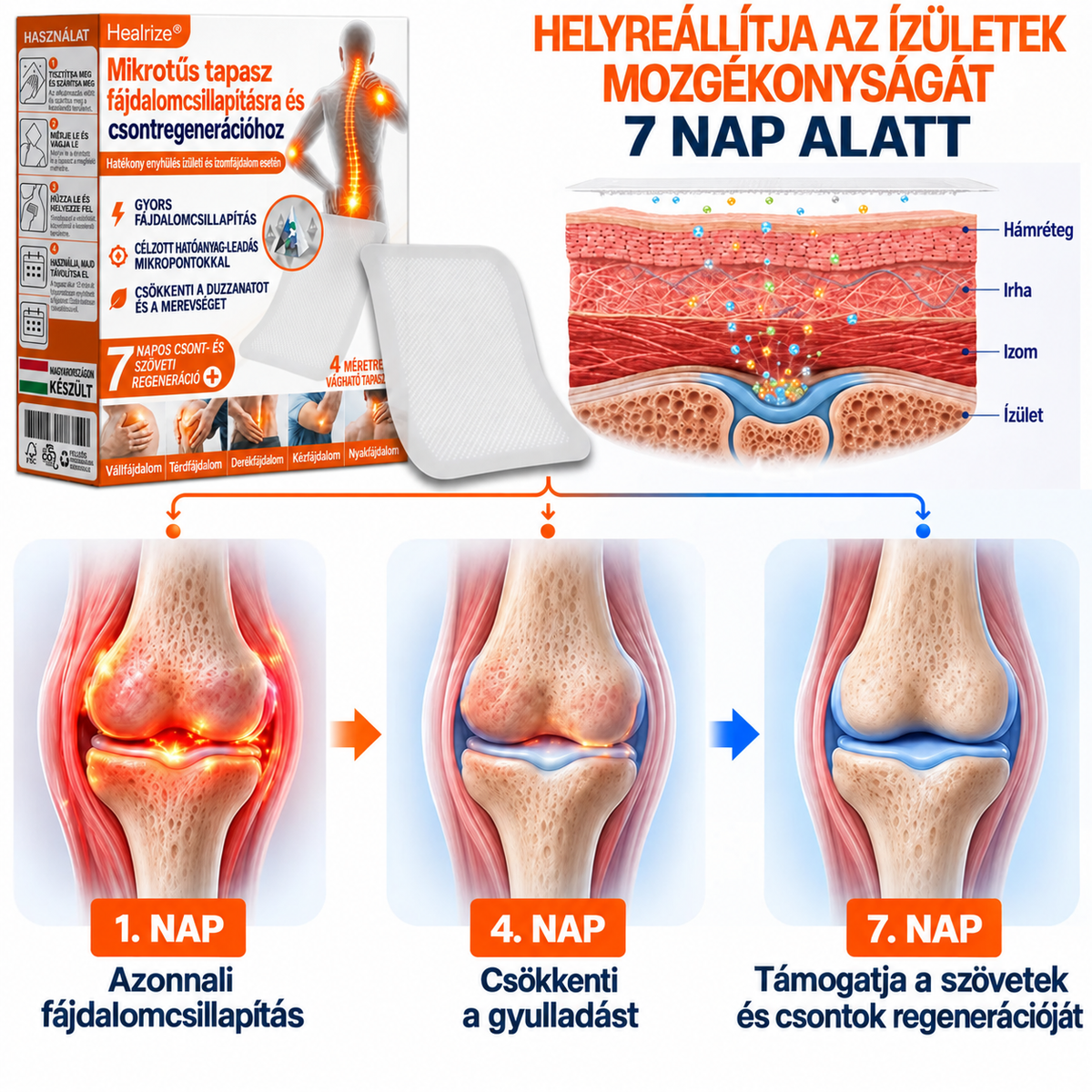 🌍✅ Hivatalos magyar áruház: Healrize® mikrotűs fájdalomcsillapító tapasz 🧑‍⚕️