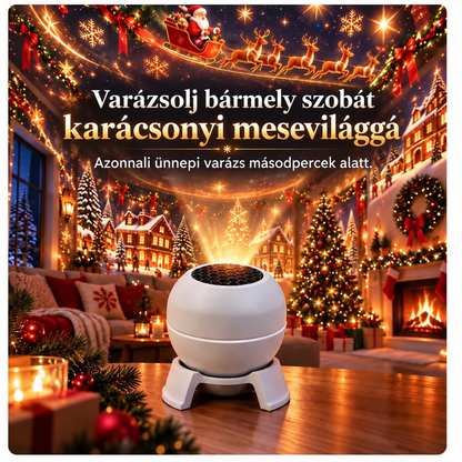 🎅🎁7 Varázsolj karácsonyi mesevilágot bármelyik helyiségbe – Ünnepi vetítős éjszakai fény