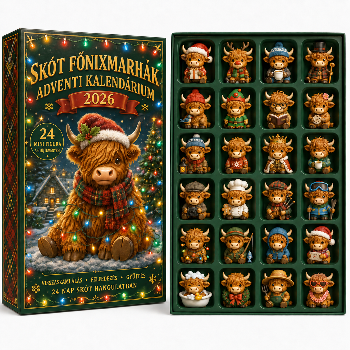🎄2🎁Karácsonyi meglepetésdoboz – Szerencsés kollekció sorozat, 24 különböző pózzal