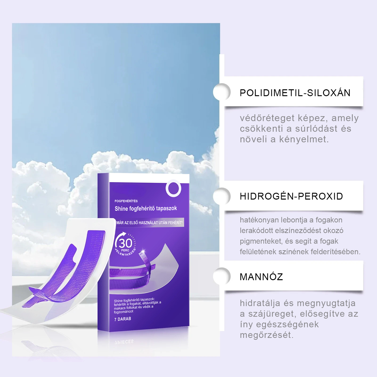 [🔥Éves Téli Raktárkiárusítás Magyarországon] Healrize® Purple Whitening Strips, a fogaid ragyogóbbak lesznek, mint valaha-EQ