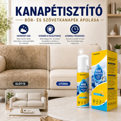 Healrize® 4 az 1-ben multienzimes habtisztító | Mélytisztító hab autóbelsőhöz, kanapéhoz, konyhához és fürdőszobához🐔🐶1