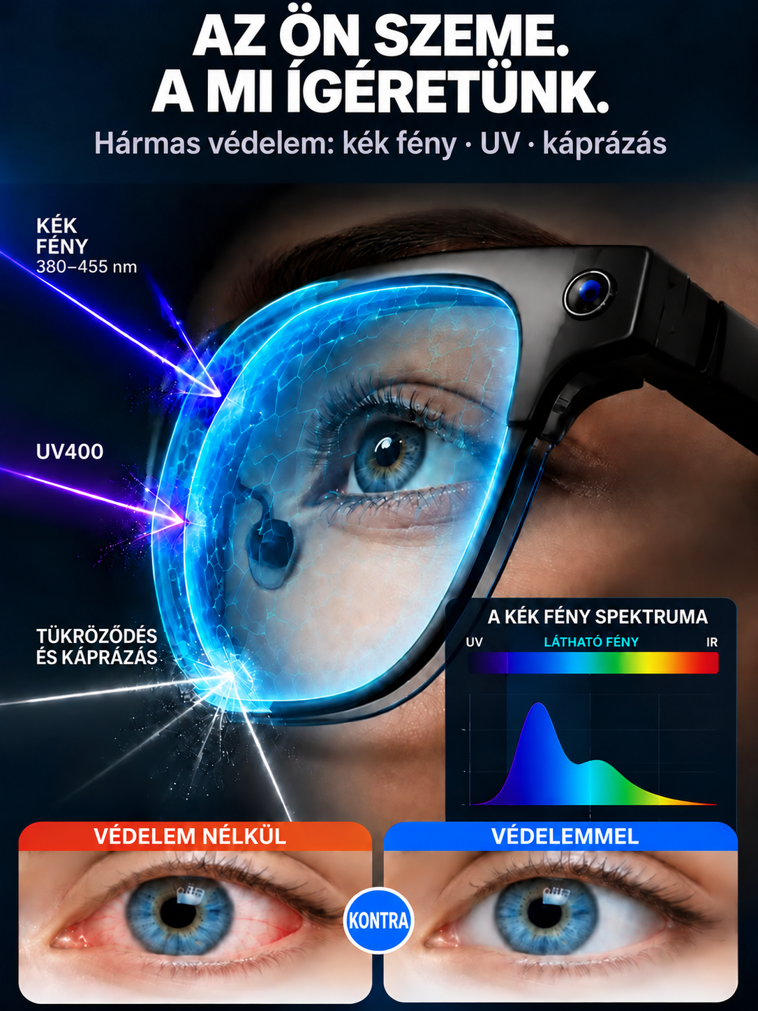 💗Okosszemüvegek zoommal,📶👓 fotokromatikus lencsékkel és valós idejű mesterséges intelligencia általi fordítási képességekkel💗