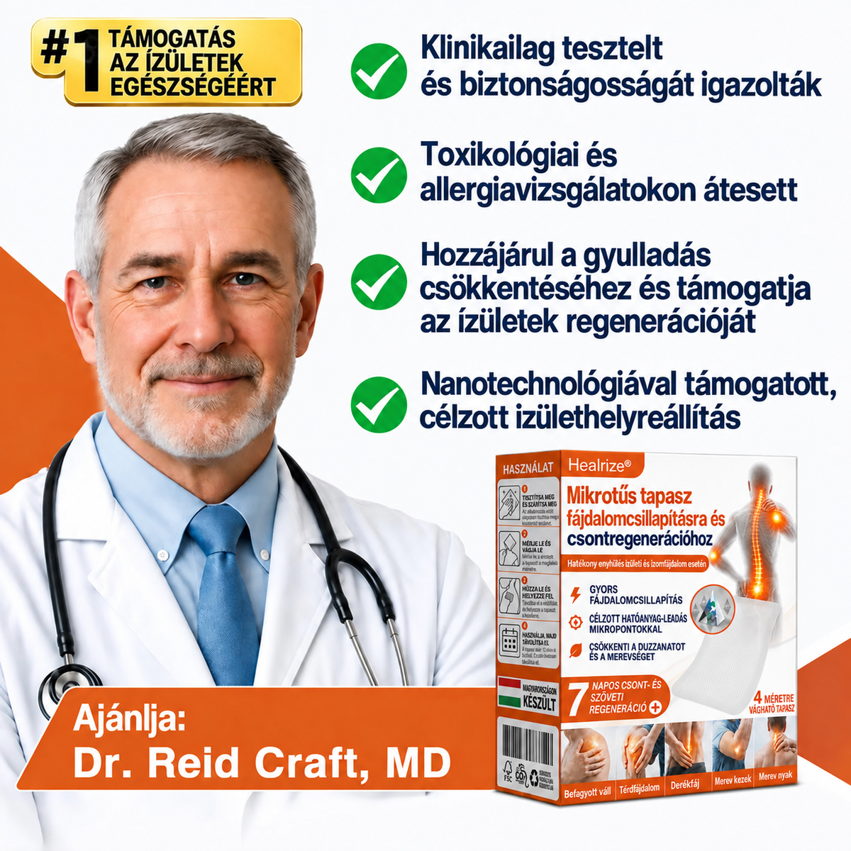 🌍✅ Hivatalos magyar áruház: Healrize® mikrotűs fájdalomcsillapító tapasz 🧑‍⚕️