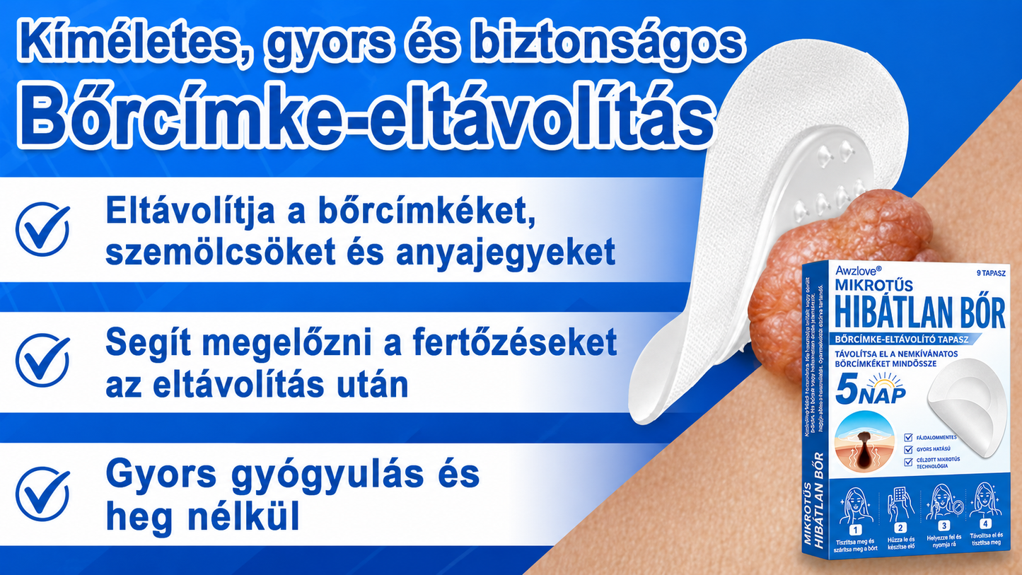 Awzlove® 2 az 1-ben mikrotűs és hidrokolloid tapasz | Kiemelkedő anyajegyek, pattanások, lapos szemölcsök és bőrkinövések eltávolítója | Javítja a ráncokat, hegeket és bőrhibákat | Láthatatlan csillag alakú pattanástapaszok arcra és testre | 🎁🎁8