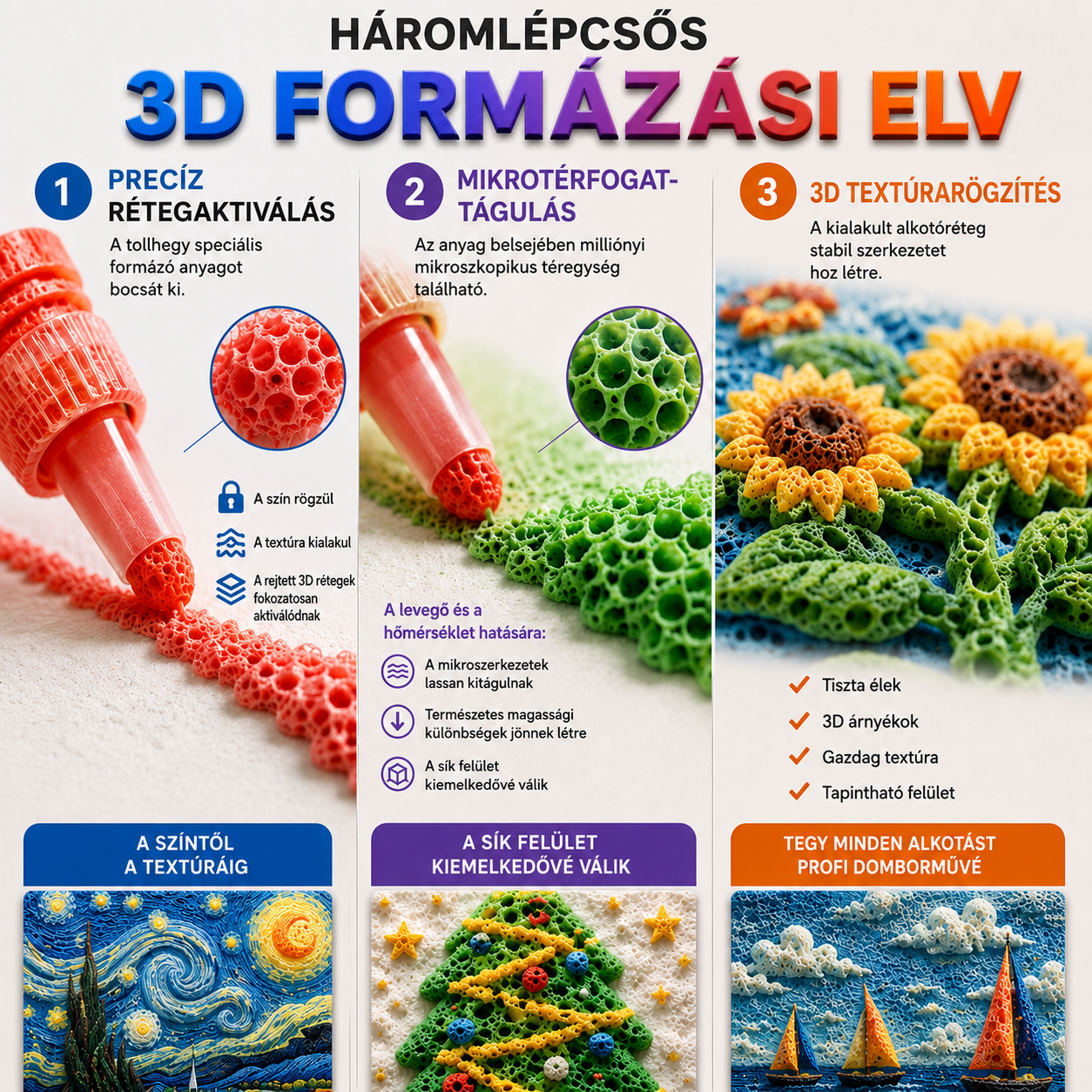 Spóroljon 50%-ot, ha még ma rendel 丨Healrize® 3D Relief Art Pen – Változtassa lapos rajzait megérinthető 3D művészetté🎁