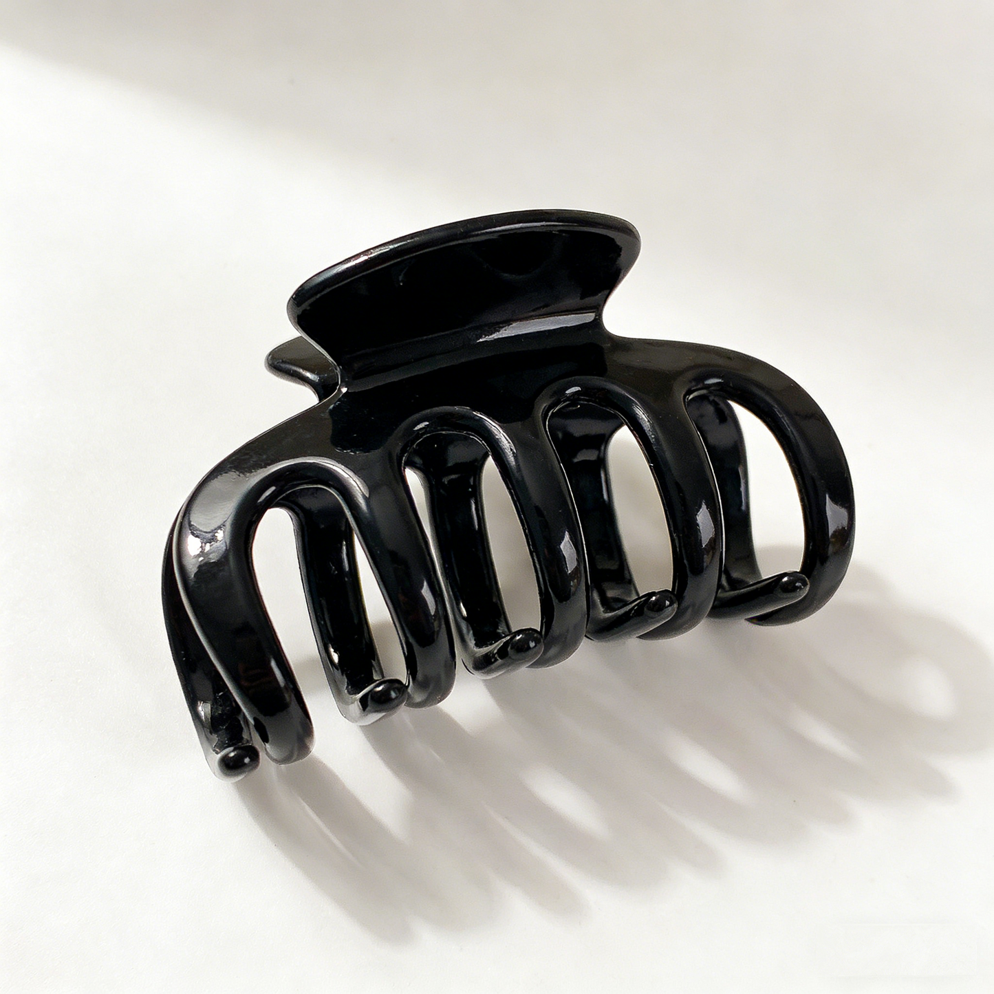 1PC Luxury Black Large Acrylic Hair Claw | Women's Non-Slip Crab Barrettes