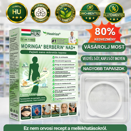 𝑯𝒊𝒗𝒂𝒕𝒂𝒍𝒐𝒔 Á𝒓𝒖𝒉á𝒛 | 👩‍⚕️ 👉Healrize® 12-az-1-ben Moringa * Berberin * NAD+ Fejlett Nano Mikrotűs Tapasz🍀(Napi egyszeri használat, látható változások 7 nap alatt) Elhízás, bőrlazaság, cukorbetegség, alvási apnoe és ízületi problémák esetén 🍒🥑