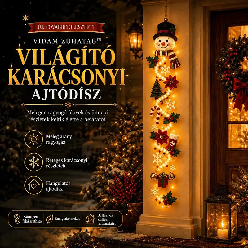 👼2 UTOLSÓ NAP! 70% kedvezmény –  🎁MerryCascade™ világító karácsonyi dísz | 6 ünnepi motívum