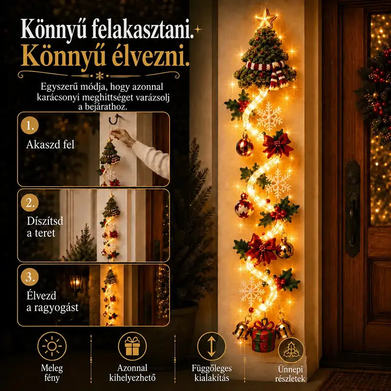 👼2 UTOLSÓ NAP! 70% kedvezmény –  🎁MerryCascade™ világító karácsonyi dísz | 6 ünnepi motívum