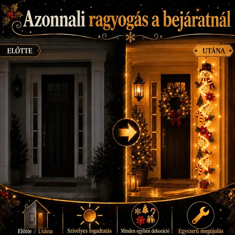 👼2 UTOLSÓ NAP! 70% kedvezmény –  🎁MerryCascade™ világító karácsonyi dísz | 6 ünnepi motívum