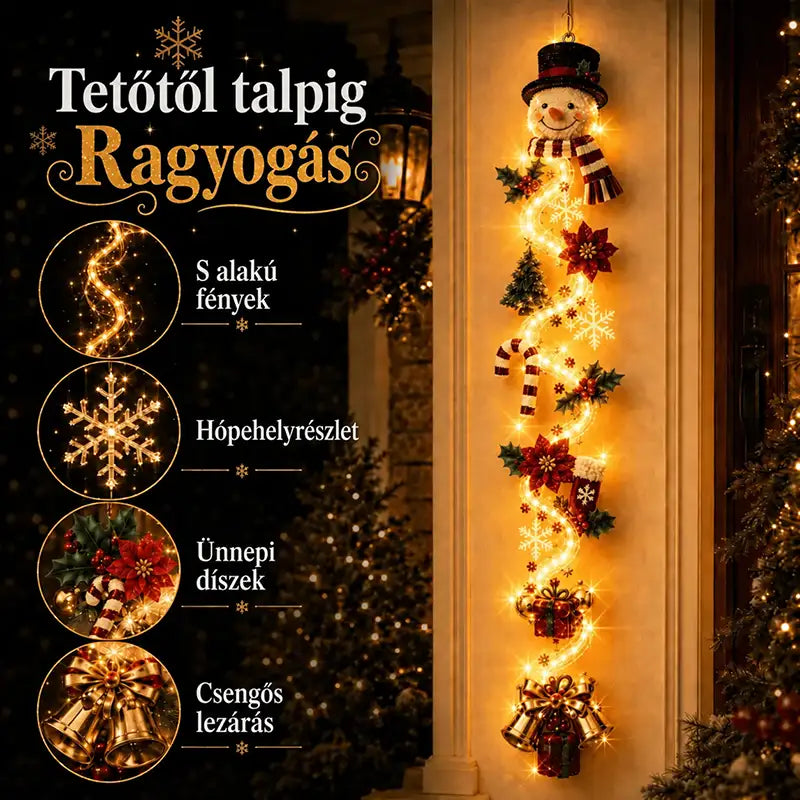 👼2 UTOLSÓ NAP! 70% kedvezmény –  🎁MerryCascade™ világító karácsonyi dísz | 6 ünnepi motívum