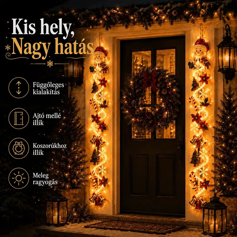 👼2 UTOLSÓ NAP! 70% kedvezmény –  🎁MerryCascade™ világító karácsonyi dísz | 6 ünnepi motívum